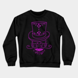 Skull with hat in pink Crewneck Sweatshirt